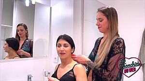 This young stud with a big cock fucked me doggystyle and left me gaping for my husband