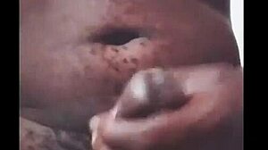 Amateur jerks off big black cock live