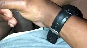 Ebony bbw rides big black cock in close up amateurs cum