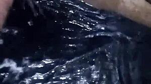 young 19 year old boy intensely shaves his massive black cock before masturbating hard in private