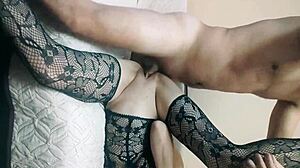 Husband And Friend Roughly Fuck Wife In Lingerie