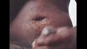 Amateur jerks off big black cock live