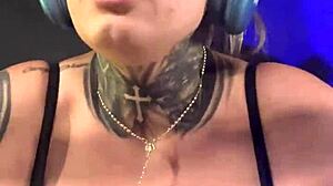 Gym workout turns horny with sweat dripping to wet pussy