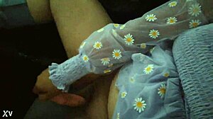 chica loves sliding dildo in public spots