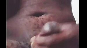 Amateur jerks off big black cock live