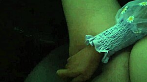 chica loves sliding dildo in public spots