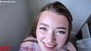 british uni student gives an epic blowjob session