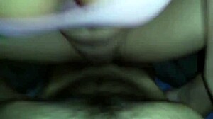 Teen enjoys tight creamy pussy ride