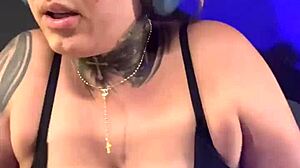 Gym workout turns horny with sweat dripping to wet pussy