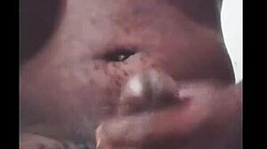 Amateur jerks off big black cock live