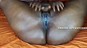 couple engages in balls deep sex with huge monster cock dripping creampie