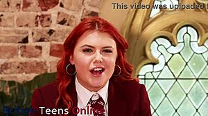 British redhead student instructs you to jerk off and cum.
