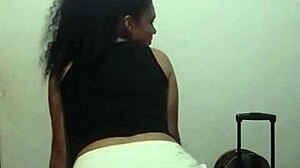 Peruvian Arlette dances showing her black ass