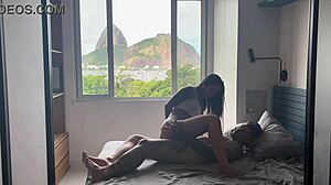 Creampie in tourist's pussy in Rio