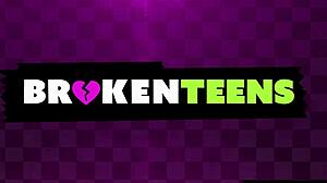 Blonde Brokenteen Begs For Hard Fucking And Cum On Feet