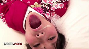 hot milf in cosplay blows before group hardcore creampie