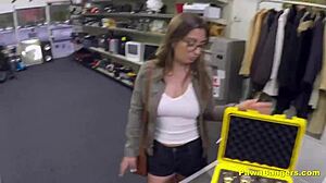 Busty French Babe Gets Stuffed by American Stud in Backroom Reality