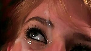 Frisky Hottie Swallows Every Drop of Sperm Shot on Her Face.