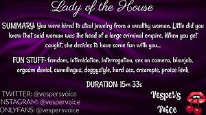 dominant female interrogates me then uses me while i'm handcuffed