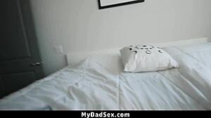 Stepdaddy fingers his horny stepdaughter deep