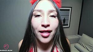 Latina Teen Mariana Fox Blows Big Black Cock in Baddies 2