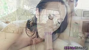 Dick Sucking Little 18+ Teen 18+ in High Definition Hardcore Scene with Brunette Babe