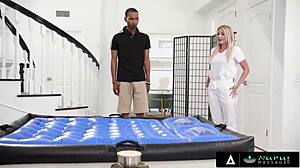 Ever seen a hot blonde masseuse like Andi Avalon work a hard cock during nuru massage?