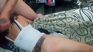 Canadian brunette petite 18+ engages in intense anal and oral activities