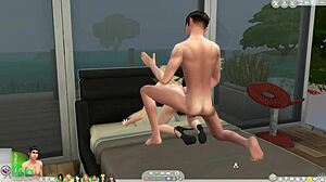 3D Anal In Bed With Cum Bukkake