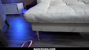 Step Dad Grabs Stepdaughter's Ass While She Cleans Floor