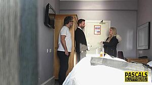 Busty Blonde Submissive Endures Intense Pussy Pounding