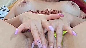 colombian redhead squirts solo on snapchat, orgasm goes viral