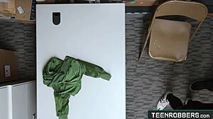 Mall Guard Punishes Curvy Teen Shoplifter With Big Cock Fucking