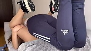 I had lesbian sex with the trainer my cuckold husband payed for