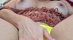 colombian redhead squirts solo on snapchat, orgasm goes viral