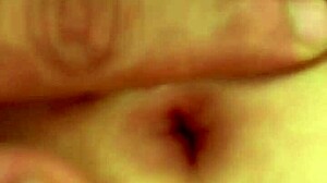 Cute latina amateur receives close-up navel fingering massage from sexy partner