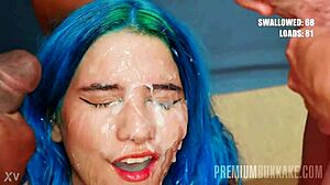 Can You Handle This Facial Cumshot, Young Beauty? Gangbang Bukkake Awaits.