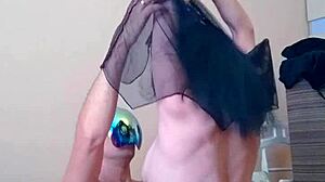 Black stockings on sexy mature wife in homemade amateur pussy play