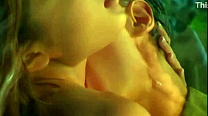 Beautiful babe with tits engages in doggystyle and cowgirl on nature's lap