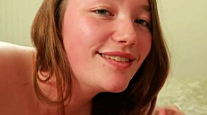 British teen sucks rims gets hard fuck and creampie