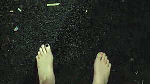 Masturbating Naked in the Rain