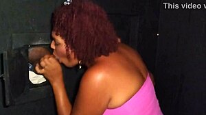 Married Woman VISITS Glory Hole, GETS Facial