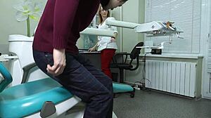 Hot Dentist in Glasses Sucks Cock for Cum