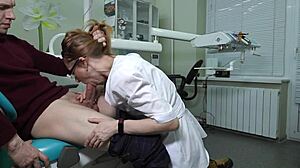 Hot Dentist in Glasses Sucks Cock for Cum