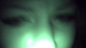 Amber dominates with fierce blowjob in nightvision raw action