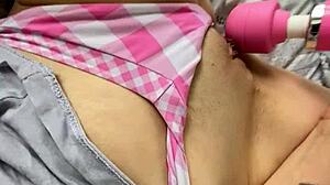 stepsister caught masturbating hard with intense cum finish