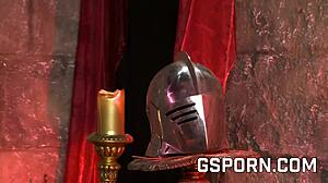 Busty blonde Stacey Saran craves hard doggystyle in lingerie