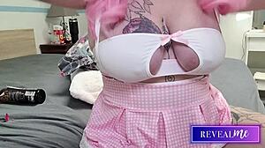 busty milfs go wild with toys and clamps