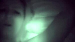 Amber dominates with fierce blowjob in nightvision raw action
