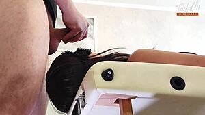 Wife handles double blowjob with cum in mouth. Threesome heats up in part 2!